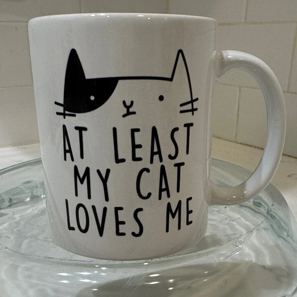 Cat Mug “At Least My Cat Loves Me” - Picture 5 of 7